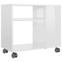 Mesa auxiliar madera contrachapada blanco brillante 70x35x55