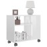 Mesa auxiliar madera contrachapada blanco brillante 70x35x55
