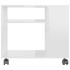 Mesa auxiliar madera contrachapada blanco brillante 70x35x55