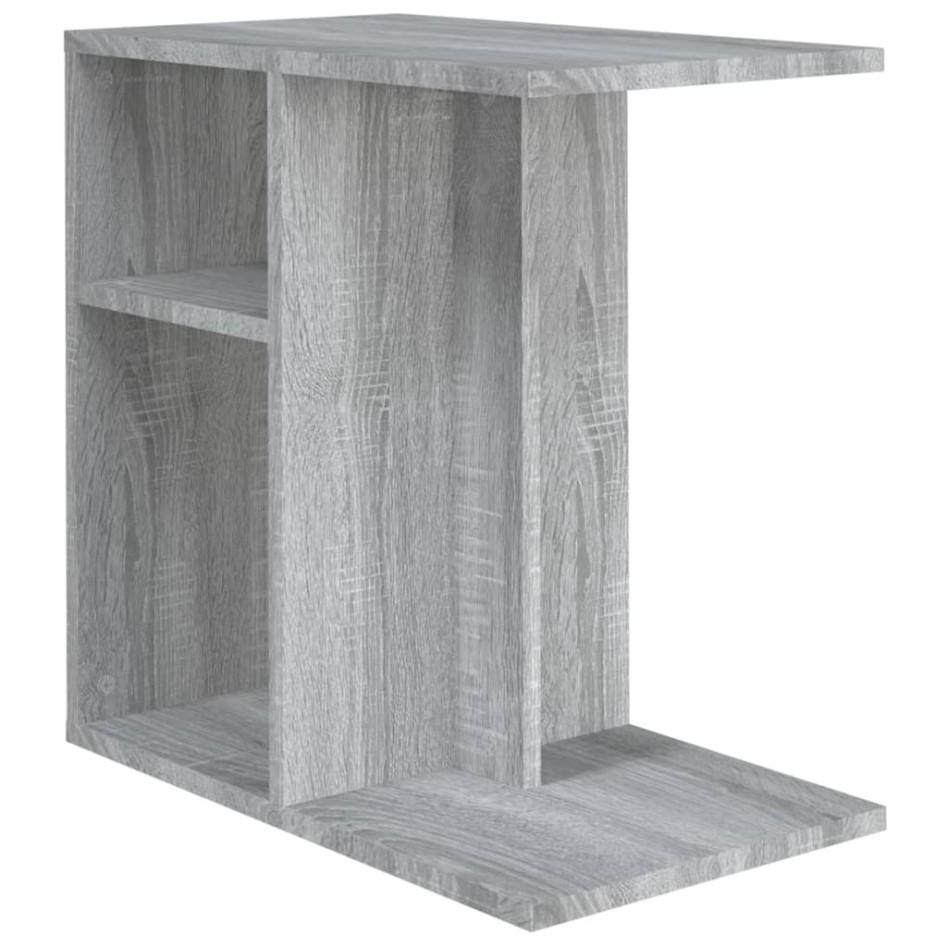 Mesa auxiliar de madera contrachapada gris Sonoma 50x30x50