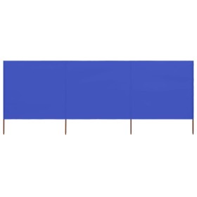 Paravientos de playa de 3 paneles tela azul celeste 400x120