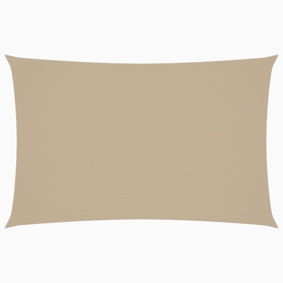 Toldo de vela rectangular tela Oxford beige 2x4,5