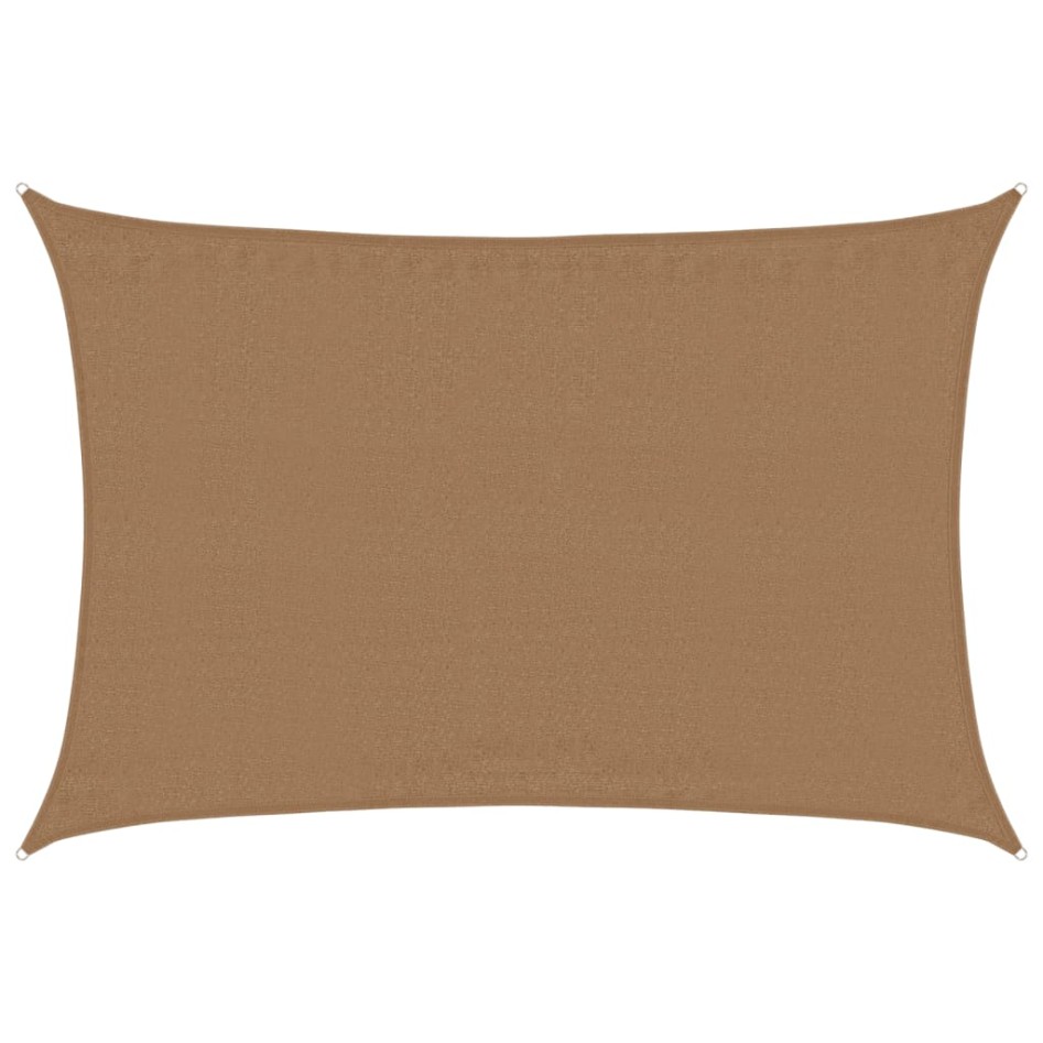 Toldo de vela gris taupe HDPE 160 g/m² 3,5x4,5