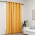 Cortina opaca con ojales look de lino amarillo 290x245