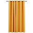 Cortina opaca con ojales look de lino amarillo 290x245