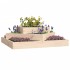 Jardinera de madera maciza de pino 83x83x27