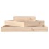 Jardinera de madera maciza de pino 83x83x27