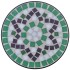 Mesa auxiliar mosaico para plantas verde y