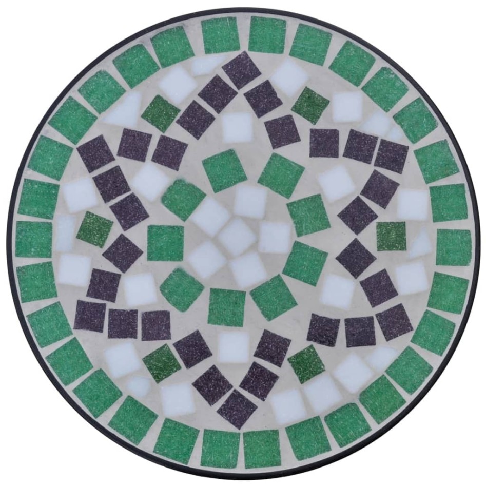 Mesa auxiliar mosaico para plantas verde y