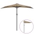 Sombrilla de balcón semicircular palo aluminio taupe