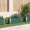 Arriate de jardín de acero galvanizado verde 100x40x45 cm