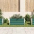Arriate de jardín de acero galvanizado verde 100x40x45