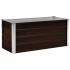 Arriate de acero galvanizado marrón 100x40x45
