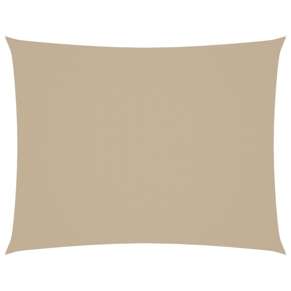 Toldo de vela rectangular tela Oxford beige 3x4