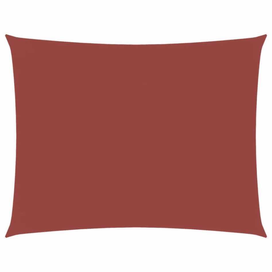 Toldo de vela rectangular tela Oxford terracota 3x4