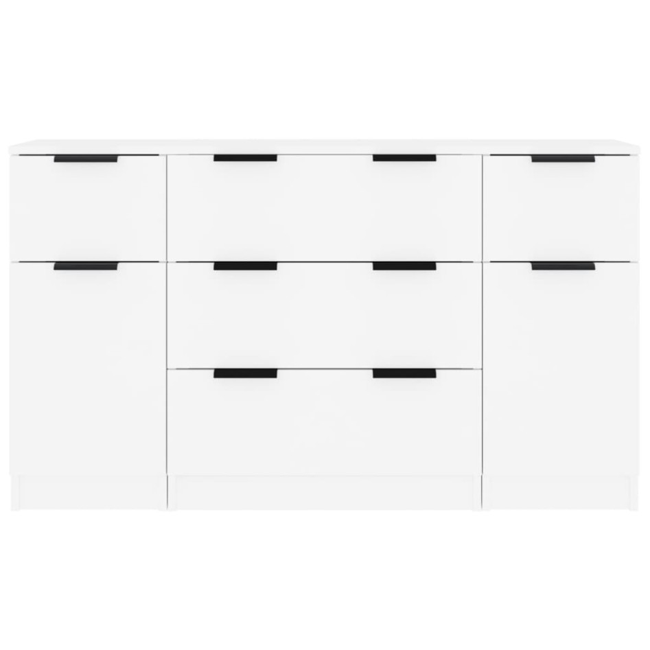 Set de aparador de 3 piezas de madera contrachapada