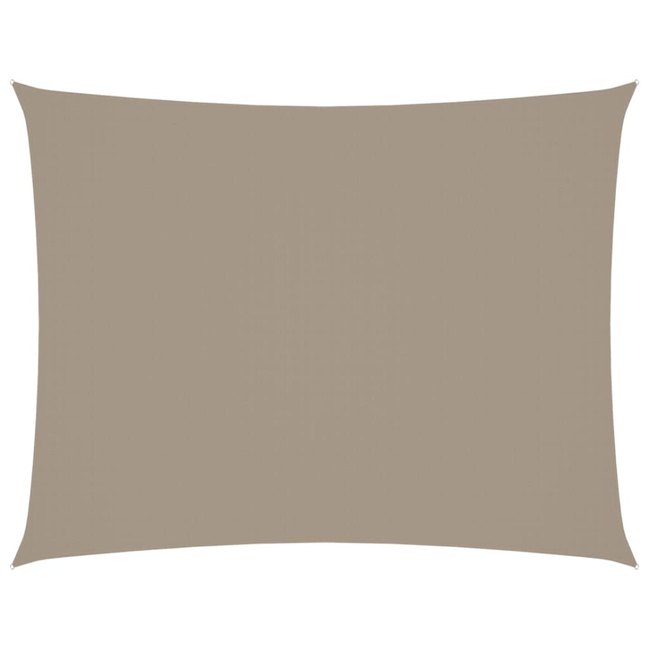 Toldo de vela rectangular tela Oxford gris taupe 2,5x4
