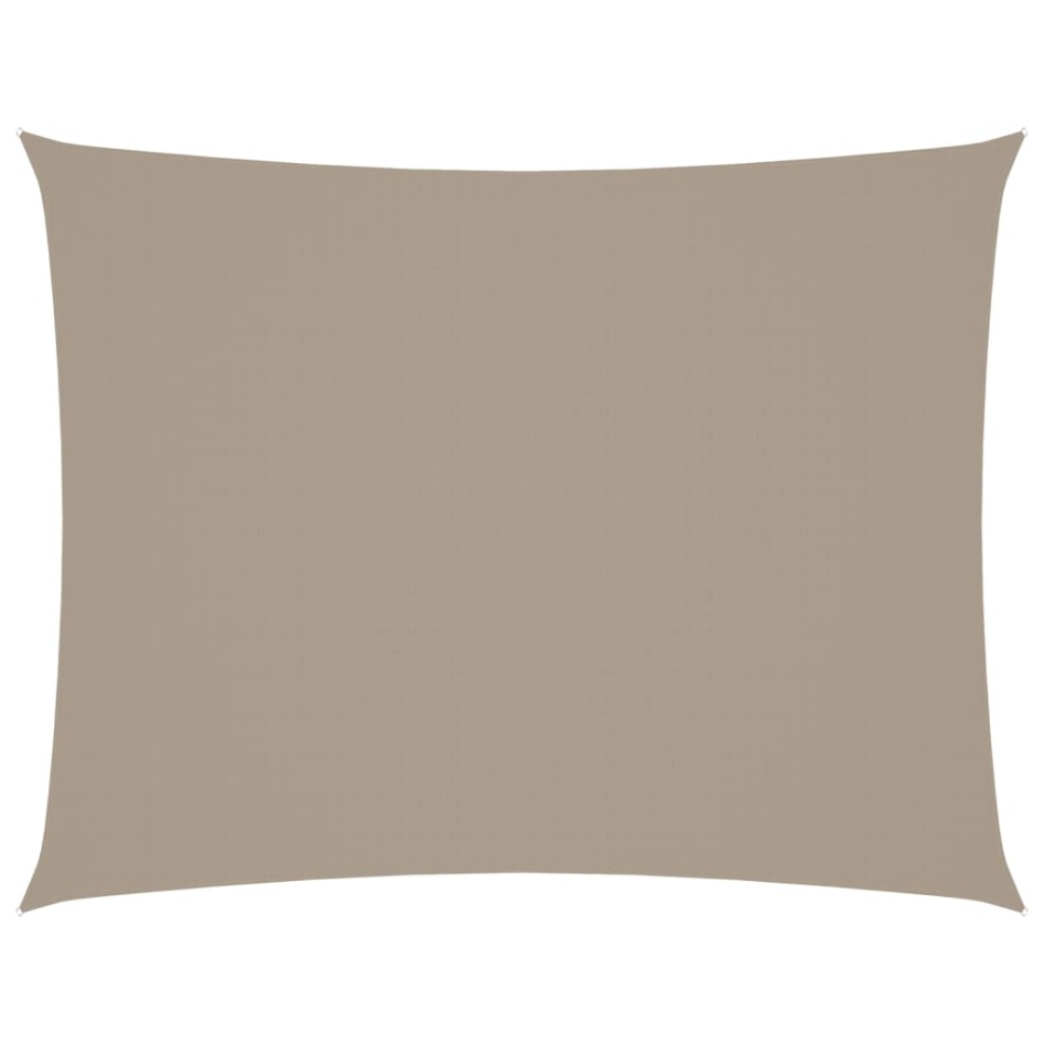 Toldo de vela rectangular tela Oxford gris taupe 3x4,5