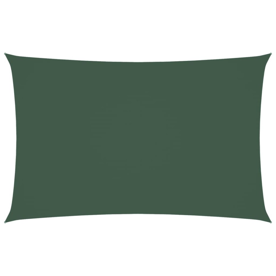 Toldo de vela rectangular tela Oxford verde oscuro 2x4,5
