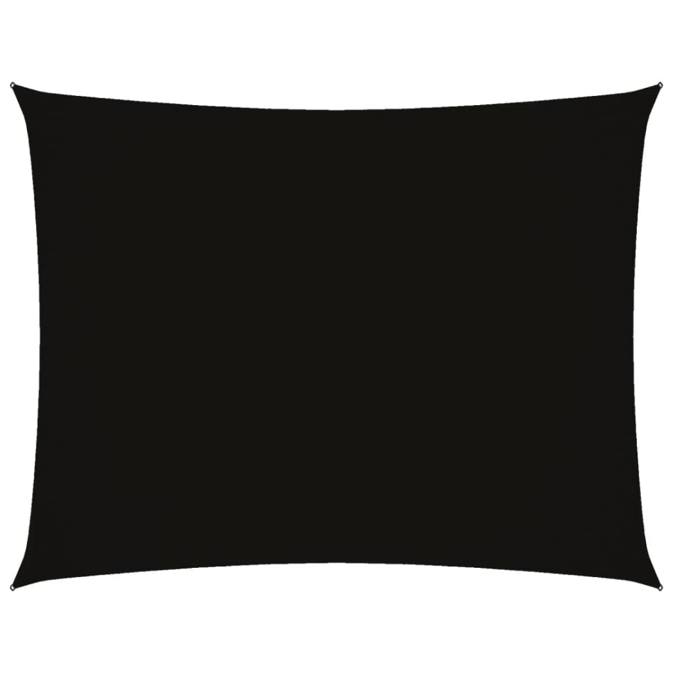 Toldo de vela rectangular tela Oxford negro 2,5x3,5