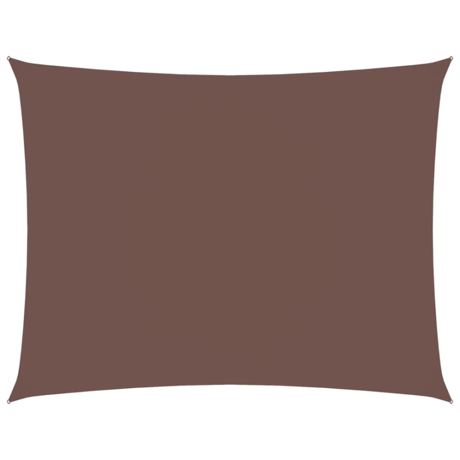 Toldo de vela rectangular tela Oxford marrón 3,5x4,5