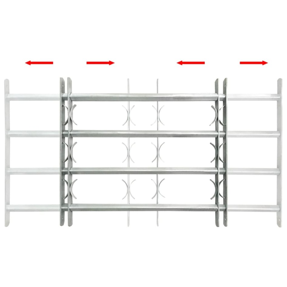 Reja de seguridad ajustable ventana con 4 barras 500-650