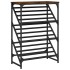 Mueble zapatero madera de ingeniería roble ahumado 60x30x85