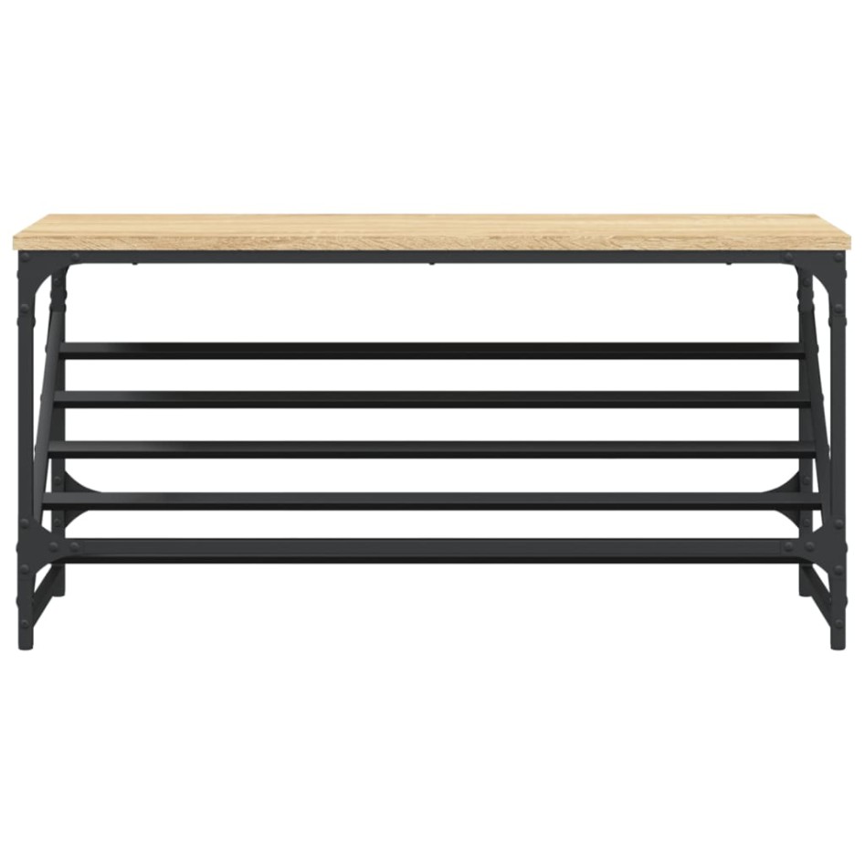 Mueble zapatero madera de ingeniería roble Sonoma 90x30x45