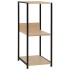 Estantería pequeña de madera negro y roble 33,5x39,6x79,7