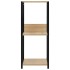 Estantería pequeña de madera negro y roble 33,5x39,6x79,7
