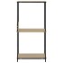 Estantería pequeña de madera negro y roble 33,5x39,6x79,7