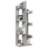 Estantería de madera de ingeniería gris hormigón 48x25,5x140