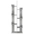 Estantería de madera de ingeniería gris hormigón 48x25,5x140
