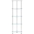 Estantería 5 niveles cristal templado transparente 30x30x130