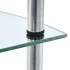 Estantería 5 niveles cristal templado transparente 30x30x130