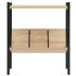 Estantería 2 niveles madera ingeniería negro roble 52x28x59
