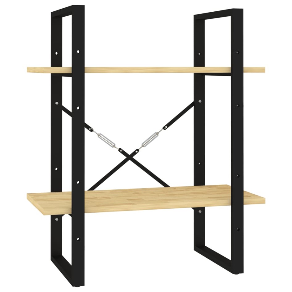 Estantería de 2 niveles madera maciza de pino 60x30x70
