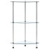 Estantería 3 niveles cristal templado transparente 30x30x67