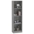 Estantería de 4 niveles contrachapada gris Sonoma 40x24x143