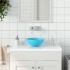 Lavabo de cuarto de baño redondo cerámica verde