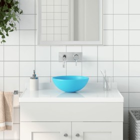 Lavabo de cuarto de baño redondo cerámica verde