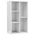 Estantería/Aparador contrachapada blanco brillo 50x25x80