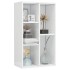 Estantería/Aparador contrachapada blanco brillo 50x25x80