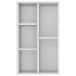 Estantería/Aparador contrachapada blanco brillo 50x25x80