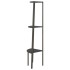Estantería de esquina de 3 baldas negro 45,5x31,5x120