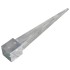 Picas de tierra 2 uds acero galvanizado plateado 12x12x89