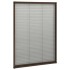 Mosquitera plisada para ventanas aluminio marrón 80x120