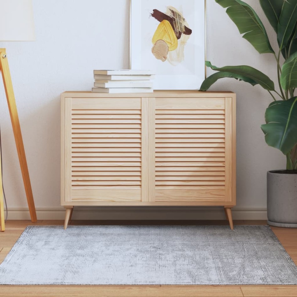 Puertas de armario de lamas 2 uds madera de pino 61,5x49,4