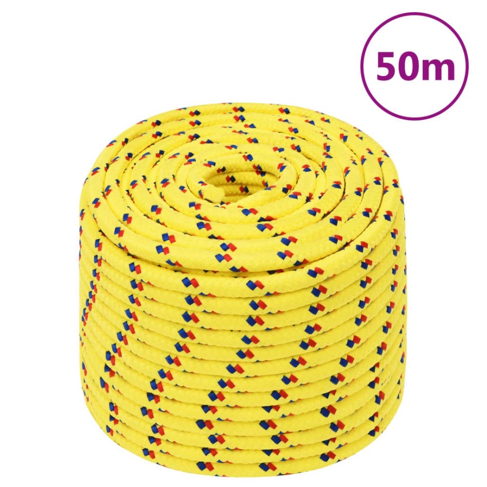 Cuerda de barco polipropileno amarillo 14 mm 50