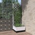 Jardinera con enrejado PP blanco 40x40x121,5
